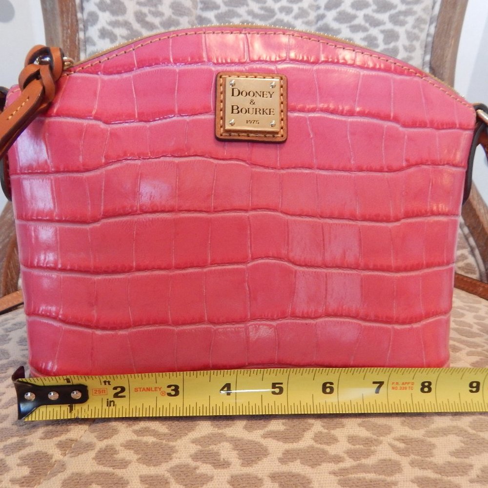 Dooney & Bourke Suki Crossbody Pink Croc NWT - Picture 6 of 16